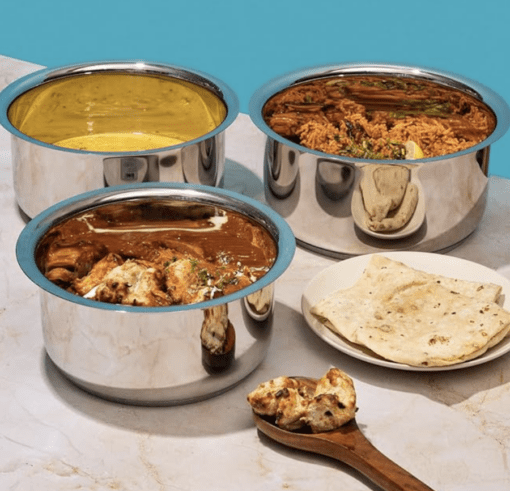 Vinod Sandwich Bottom Stainless Steel Tope Set of 3 | 2.7, 3.4 and 4 litre | Patila/Bhagona Boiling Tope for Kitchen | Multipurpose Steel | Induction & Gas Base | 2 Year Warranty - Image 2